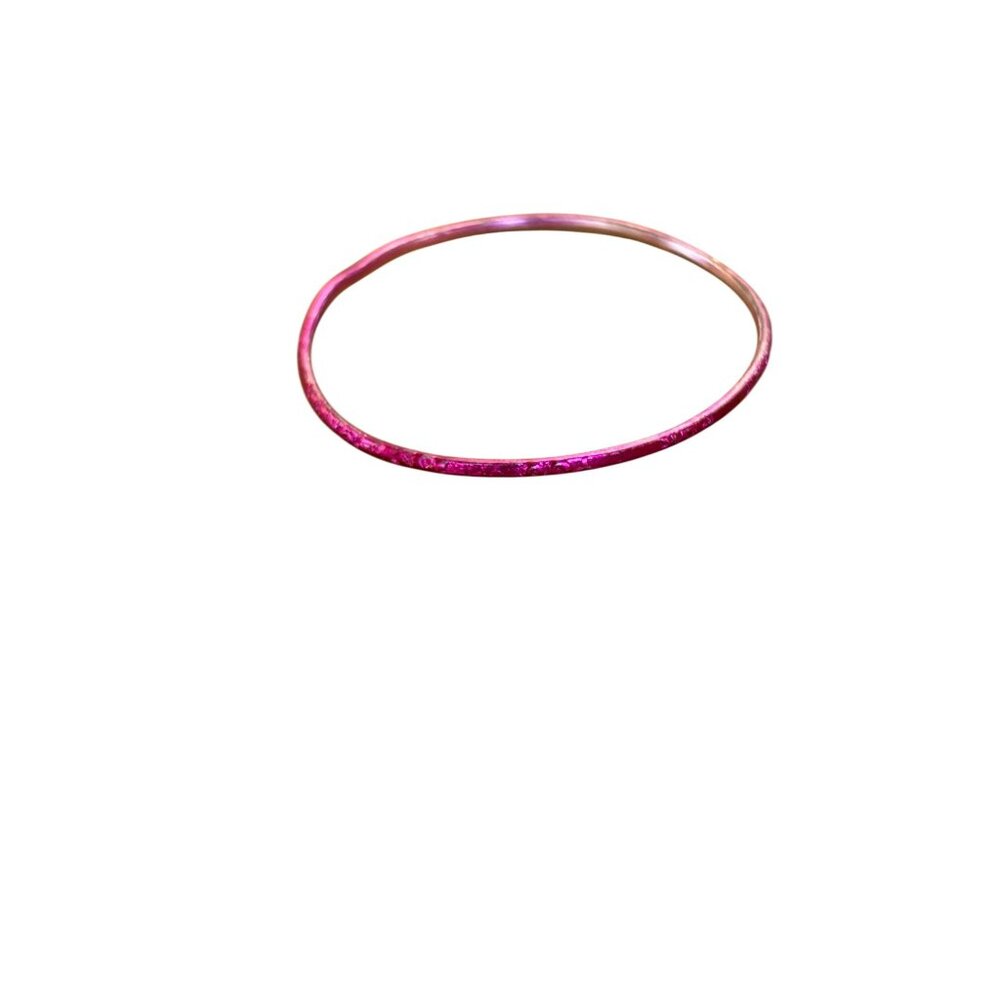 Set Of 4 Thin Glitter Pink Bangle Bracelets - Picture 7 of 7